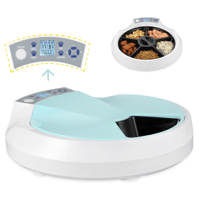 Automatic Pet Feeder 5-Meal Dry & Wet Food Dispenser