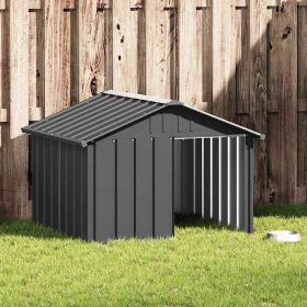 Galvanized Steel Dog House 45.9 x 40.6 x 32 Inch