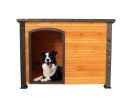 Heated Wooden Dog Kennel - Weatherproof Indoor/Outdoor