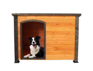 Heated Wooden Dog Kennel - Weatherproof Indoor/Outdoor