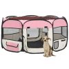 Octagonal Foldable Fabric Dog Playpen - Modern Design
