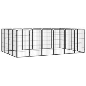 20-Panel Portable Dog Playpen 20 x 40 Inch, Black