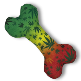 Stoned to da Bone Rasta Squeaky Canvas Dog Toy