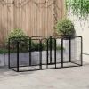 Foldable Black Steel Dog Playpen 31.5 x 39.4 Inch