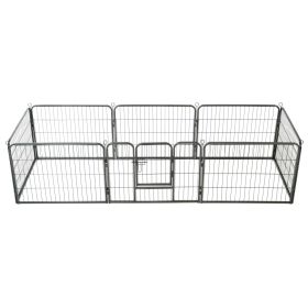 8-Panel Steel Dog Playpen 31.5 x 23.6 Inch for Small Dogs