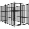 Black Steel Dog Kennel 118 x 59 x 73 Inch