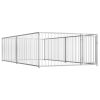 Silver Steel Outdoor Dog Kennel - 13 Ft Long Pen