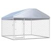 Galvanized Steel Dog Kennel with UV Roof 78 x 78 Inch