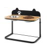 Bamboo Elevated Pet Feeder with 2 Stainless Bowls