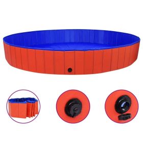 PawSplash Foldable Dog Pool 118 Inch - Red PVC