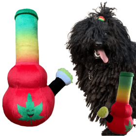 Bo da Bong Rasta Squeaky Plush Dog Toy