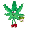 MJ Marijuana Leaf Squeaky Plush Dog Toy with Crinkle