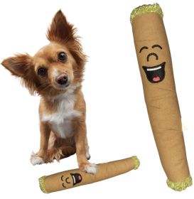 PetPaws Cannabis Leaf Squeaky Canvas Dog Toy