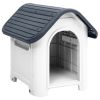Gray Polypropylene Dog House 23 x 29 x 26 Inch