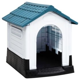 Blue Polypropylene Outdoor Dog House for Small Dogs