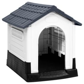 Gray Polypropylene Dog House 22 x 27 x 26 Inch