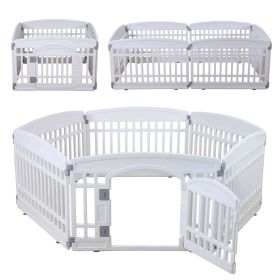 Gupamiga 6-Panel Plastic Puppy Playpen with Door
