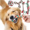 Cotton Rope Chew & Tug Toy with Squeaker for Large Dogs
