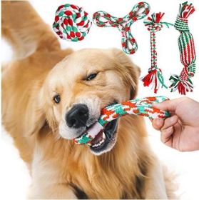 Cotton Rope Chew & Tug Toy with Squeaker for Large Dogs
