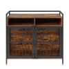VEVOR 41 Inch Dog Crate Furniture with Storage & 2 Doors
