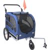 VEVOR Dog Bike Trailer & Stroller 2-in-1, Up to 100 lb