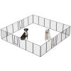 24-Panel Foldable Dog Playpen 40 Inch with Lockable Door