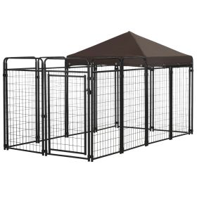 PawHut Outdoor Dog Kennel 9.3 x 4.6 Ft with Oxford Roof