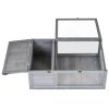 Wooden Tortoise House & Reptile Habitat, Gray