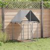 Steel Dog Kennel with Canopy 39.4 x 39.4 x 59 Inch