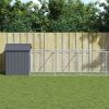 Anthracite Steel Dog House & Run 46 x 240 Inch