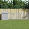 Light Gray Steel Dog House & Run 46 x 240 Inch