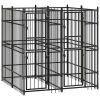 Powder-Coated Steel Dog Kennel 39.7 Sq Ft - 75 x 75 Inch