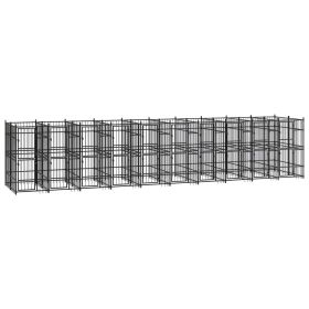 Powder-Coated Steel Dog Kennel 200 Sq Ft - Large Pen
