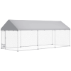 Chain Link Dog Kennel Run 149 Sq Ft with Oxford Roof