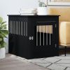 Black Dog Crate End Table with Storage - 25 x 31 Inch