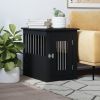 Contemporary Black Dog Crate End Table - 17.7 x 24 Inch