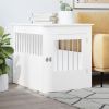 White Engineered Wood Dog Crate End Table - Medium
