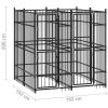 Powder-Coated Steel Dog Kennel 39.7 Sq Ft - 75 x 75 Inch