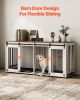 VEVOR 72 Inch Double Dog Crate TV Stand with Barn Doors