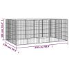 16-Panel Black Steel Dog Playpen - 19.7 x 39.4 Panels