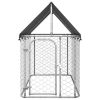Heavy-Duty Dog Kennel with Waterproof Roof Canopy