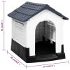 Gray Polypropylene Dog House 22 x 27 x 26 Inch