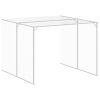 Light Gray Steel Dog House & Mesh Run for Large Dogs