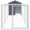 Anthracite Steel Dog House & Run 46 x 159 Inch