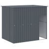 Anthracite Steel Dog House with 501 Inch Extended Run