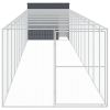 Anthracite Steel Dog House with 501 Inch Extended Run