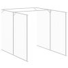 Light Gray Steel Dog House & Run 65 x 340 Inch