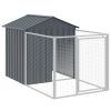 Anthracite Steel Dog House with Run 46 x 320 Inch