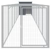 Anthracite Steel Dog House with 320 Inch Mesh Run