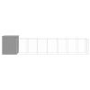 Light Gray Steel Dog House & Run 65 x 340 Inch